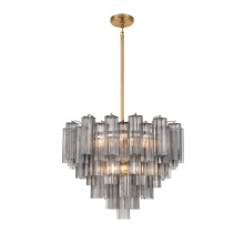  ADD-312-AG-SM - Addis 12 Light Aged Brass Chandelier