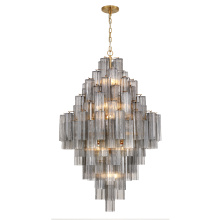  ADD-319-AG-SM - Addis 20 Light Aged Brass Chandelier