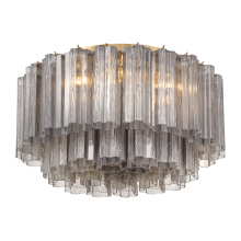  ADD-321-AG-SM - Addis 7 Light Aged Brass Flush Mount