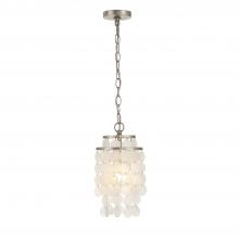  BRI-3000-SA - Brielle 1 Light Antique Silver Mini Pendant