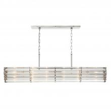  ELL-B3007-PN - Libby Langdon Elliot 6 Light Polished Nickel Linear Chandelier