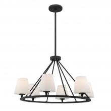  KEE-A3006-BF - Keenan 6 Light Black Forged Chandelier