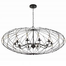  ZUC-A9039-EB-GA - Zucca 10 Light English Bronze + Antique Gold Chandelier