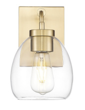  IN40060BR - Dawes 6 in. Brass 1-Light Sconce With Clear Glass Globes