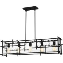  DPN538MBK - Daphne 5-Light Matte Black Linear Chandelier