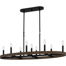  HDR842MBK - Hendrix 9-Light Matte Black Linear Chandelier