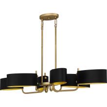  MAD641AB - Madden 6-Light Aged Brass Linear Chandelier