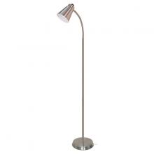  57/054 - Gooseneck Floor Lamp; 1 Light; GU24; Brushed Nickel