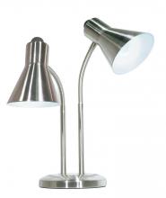  60/806 - Gooseneck Desk Lamp - 2 Light - Brushed Nickel