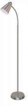  60/831 - Gooseneck Floor Lamp - 1 Light - Brushed Nickel