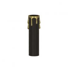  90/368 - Plastic Drip Candle Cover; Black Plastic With Gold Drip; 1-3/16" Inside Diameter; 1-1/4"