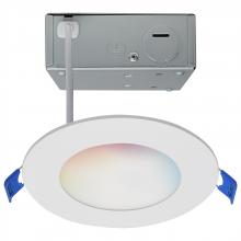  S11636 - Starfish; 8 Watt LED Direct Wire Downlight; 4-Inch; Remote Driver; RGBTW; Round; White Finish