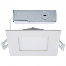  S11829R1 - 10 Watt LED Direct Wire Downlight; Edge-lit; 4-Inch; CCT Selectable; Square; Remote Driver