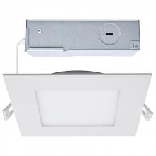  S11830R1 - 12 Watt LED Direct Wire Downlight; Edge-lit; 6-Inch; CCT Selectable; Square; Remote Driver