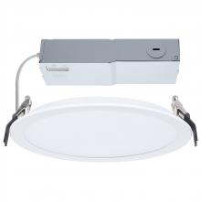  S11847 - 20 Watt; 8 Inch LED Direct Wire Downlight; Remote Driver; CCT Selectable; Dual Dimming; Flat Face;