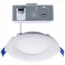  S11870R1 - 10 Watt LED Direct Wire Downlight; Slimfit; Smooth Baffle; 4 Inch; CCT Selectable; Round; Remote