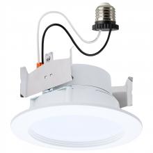  S11891 - 8 Watt; 4 Inch LED Downlight Retrofit; 27K/30K/35K/40K/50K CCT Selectable; Regressed Wafer; Round;