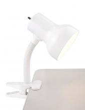  SF76/227 - Clip On Goose Neck Lamp; Steel; White Finish