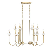  352-42L-MGLD - 12 Light Linear Chandelier
