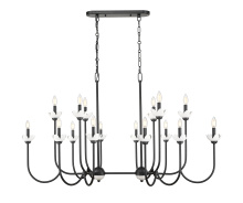  352-56L-MB - 16 Light Linear Chandelier