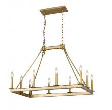  482-10L-OBR - 10 Light Linear Chandelier