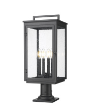  5019PHBR-533PM-BK - 4 Light Outdoor Pier Mounted Fixture