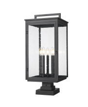  5019PHXLS-SQPM-BK - 5 Light Outdoor Pier Mounted Fixture