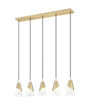  828P6-5L-MGLD - 5 Light Linear Chandelier
