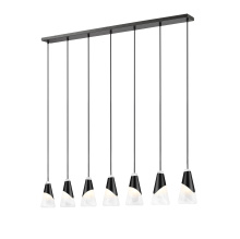  828P6-7L-MB - 7 Light Linear Chandelier