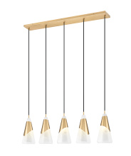  828P7-5L-MGLD - 5 Light Linear Chandelier