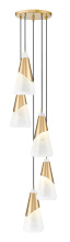  828P7-5R-MGLD - 5 Light Chandelier