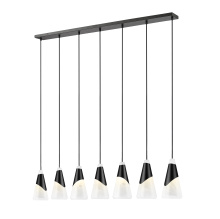  828P7-7L-MB - 7 Light Linear Chandelier