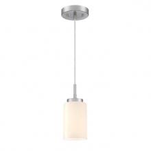  6135300 - Mini Pendant Brushed Nickel Finish White Opal Glass