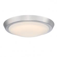  6136800 - 11 in. 23W LED Flush with Color Temperature Selection Brushed Nickel Finish Frosted Acrylic Shade
