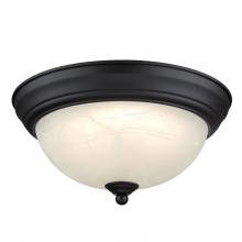  6137200 - 11 in. 14W LED Flush with Color Temperature Selection Black-Bronze Finish