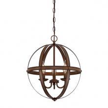  6353600 - 3 Light Chandelier Barnwood Finish