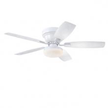  73208LE - 52 in. Matte White Finish Matte White ABS Blades Opal Frosted Glass