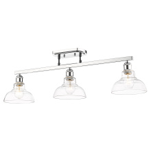  0305-3SF CH-CLR - Yep by Golden Lighting Carver 3-light Semi-Flush Mount in Chrome