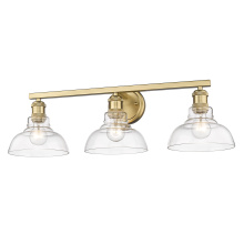  0305-BA3 BCB-CLR - Yep by Golden Lighting Carver 3-light Vanity in Brushed Champagne Brass