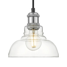 0305-S CH-CLR - Yep by Golden Lighting Carver 1-light Pendant in Chrome