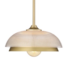  0309-M1L BCB-RPG - Golden Lighting Crawford 1-light Pendant in Brushed Champagne Brass