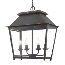  0804-4P ABI - Golden Lighting Abingdon 4-light Pendant in Antique Black Iron