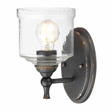  0806-1W ABI-HWG - Golden Lighting Keating 1-light Wall Sconce in Antique Black Iron