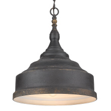  0806-3P ABI - Golden Lighting Keating 3-light Pendant in Antique Black Iron