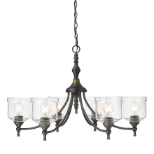  0806-6 ABI-HWG - Golden Lighting Keating 6-light Chandelier in Antique Black Iron