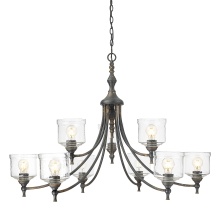  0806-9 ABI-HWG - Golden Lighting Keating 9-light Chandelier in Antique Black Iron