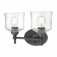  0806-BA2 ABI-HWG - Golden Lighting Keating 2-light Vanity in Antique Black Iron