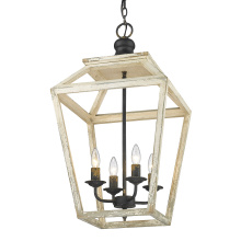  0839-4P ABI - Golden Lighting Haiden 4-light Pendant in Antique Black Iron