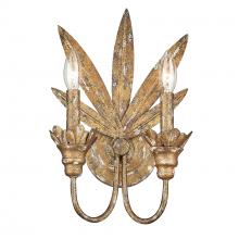  0846-2W HG - Lillianne HG 2 Light Wall Sconce in Heirloom Gold