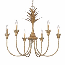  0846-6 HG - Golden Lighting Lillianne 6-light Chandelier in Heirloom Gold